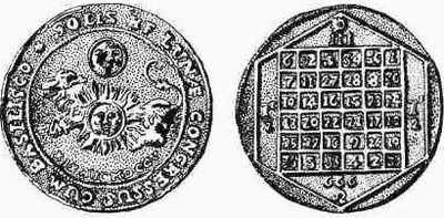 Solar seal amulet with the number of the beast